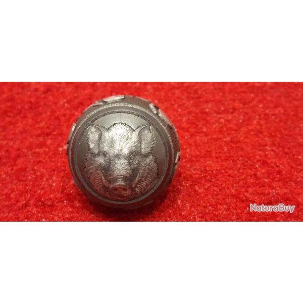 BOULE DE CULASSE de carabine motif sanglier