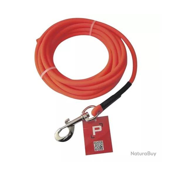 Longe tubulaire en pvc orange 10m pisteurs