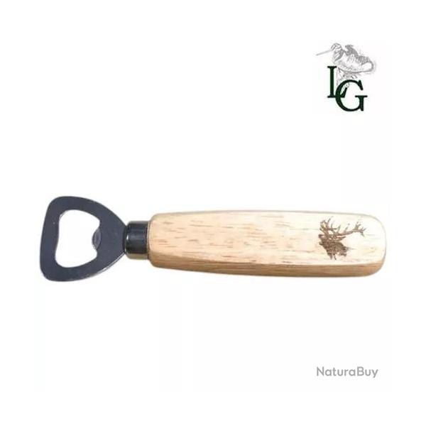 Decapsuleur en bois motif cerf Lovergreen