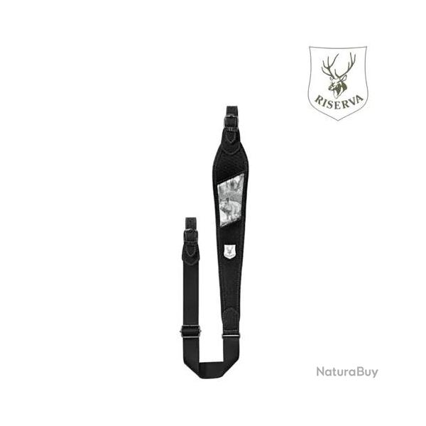 Bretelle carabine avec "charbon" cuir riserva