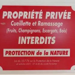 Panneau pvc propriete privee
