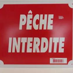 Panneau aluminium peche interdite