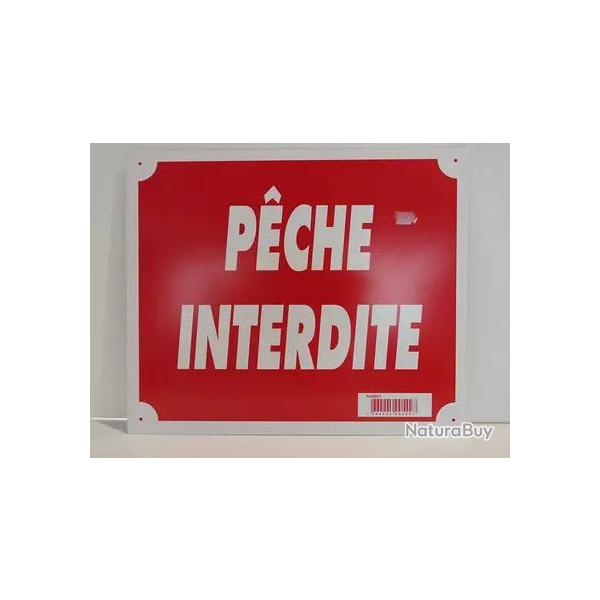 Panneau aluminium peche interdite