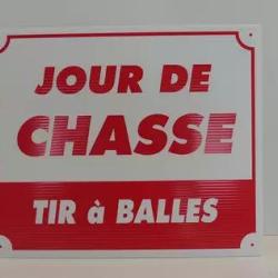 Panneau pvc jour de chasse tir a balles