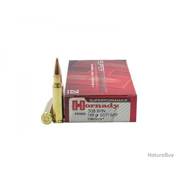 Cartouches Hornady SST cal 308 win 165 gr 10,7g