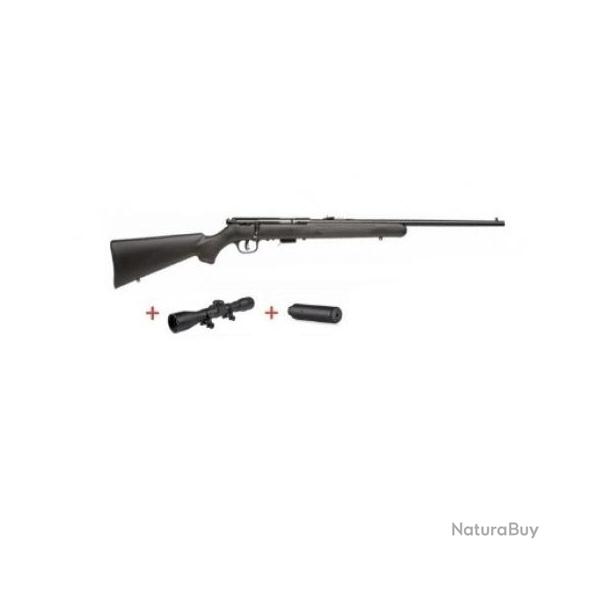 Pack carabine Savage mark II calibre 22Lr avec lunette et silencieux