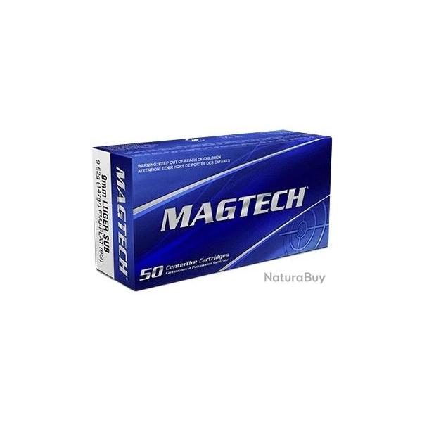 Cartouches Magtech 9X19 Subsonique 147 grs FMJ FLAT NOSE