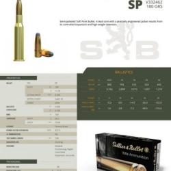 Cartouches Sellier Bellot 7.62x54r SP 180 Grs