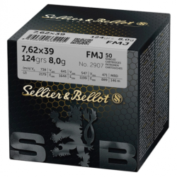 Cartouches Sellier Bellot 7.62X39 FMJ 124 GRS X50