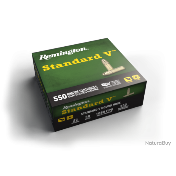 Cartouches R�mington calibre 22 Lr standard 38 gr