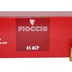 Cartouches Fiocchi calibre 45 auto FMJ 230 gr