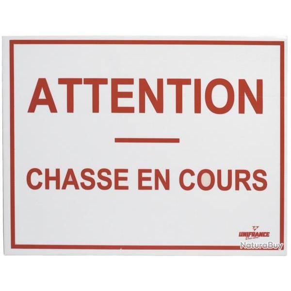 Panneau Attention Chasse en cours 80x60