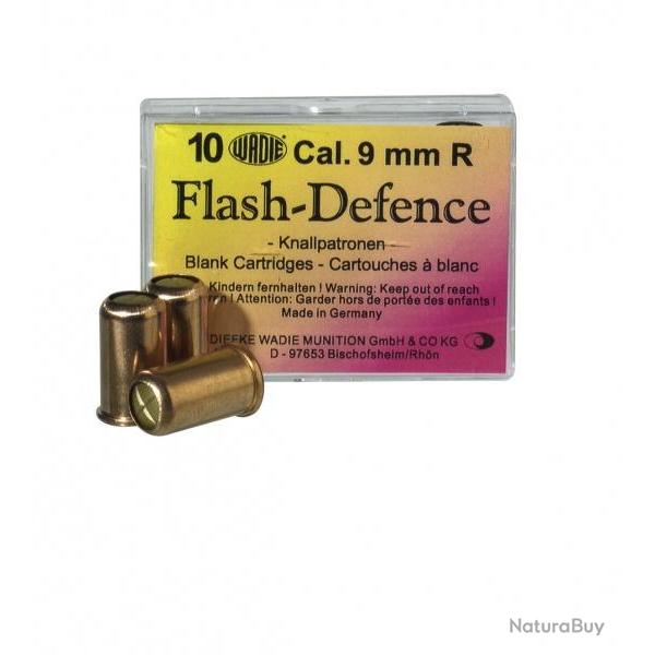 Cartouches � blanc Wadie calibre 9mm- R flash d�fense