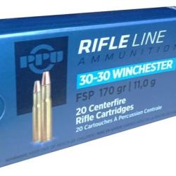 Cartouches Partizan PPU calibre 30-30 FSP 170 gr 11g