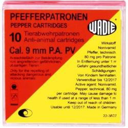 Cartouches Wadie calibre 9mm pak au poivre boite de 10