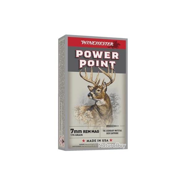 Cartouches Winchester Power Point calibre 7 rm 175 gr 11.34 g
