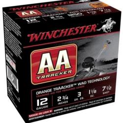 Cartouches Winchester AA traacker calibre 12/70 n&deg;7,5