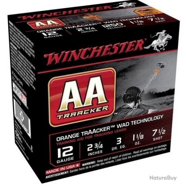 Cartouches Winchester AA traacker calibre 12/70 n�7,5