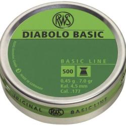 Plomb RWS Diabolo Basic calibre 4.5MM BTE 500