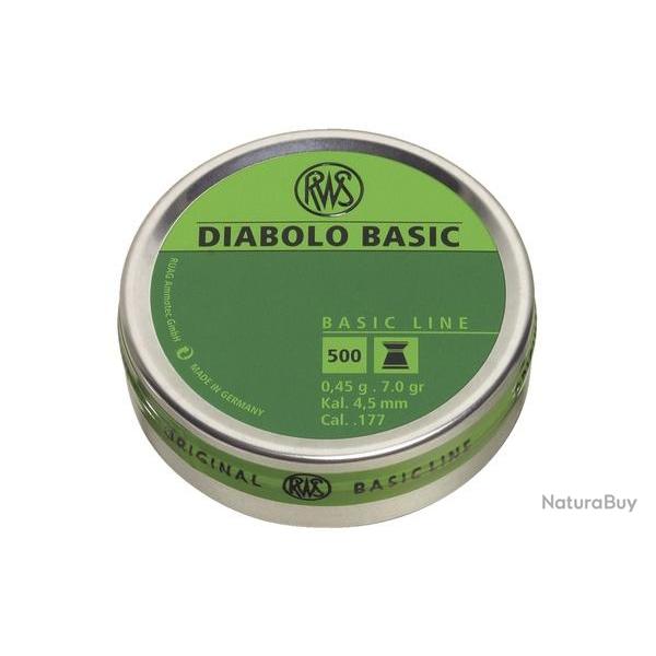 Plomb RWS Diabolo Basic calibre 4.5MM BTE 500