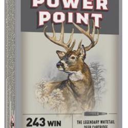 Cartouches Winchester Power Point cal 243win 100gr 6.48 g