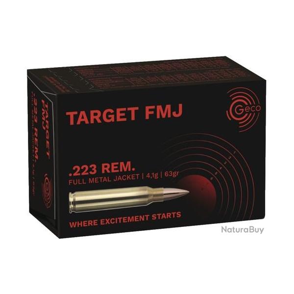 Cartouches Geco FMJ 223 rem 63 grs x50
