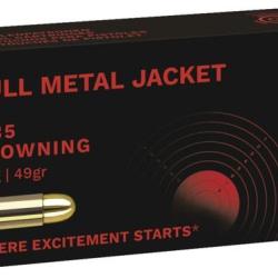 Cartouches Geco 6,35 Browning FMJ 49grs 3,2g