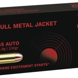 Cartouches Geco Fmj calibre 45 auto 230 gr 14.9g