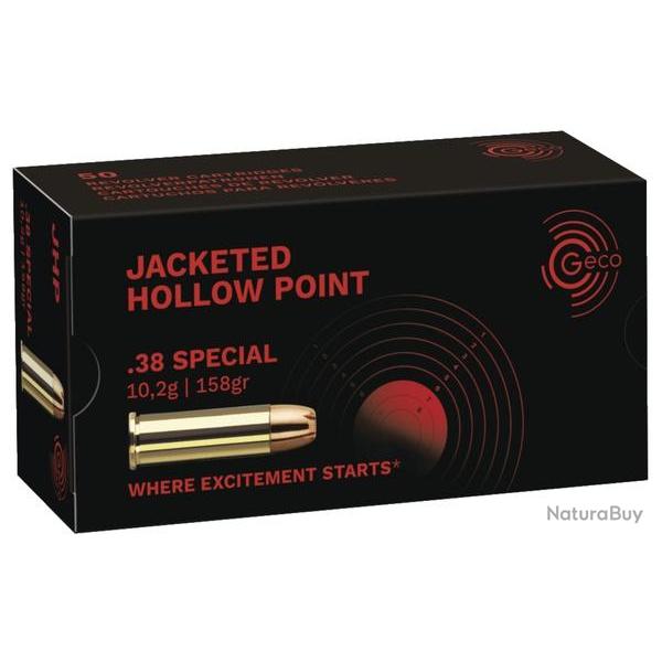 Cartouches Geco calibre 38 Sp�cial JHP 158gr 10.2g