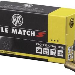 Cartouches RWS Rifle Match S 22Lr 40 gr 2.59 g