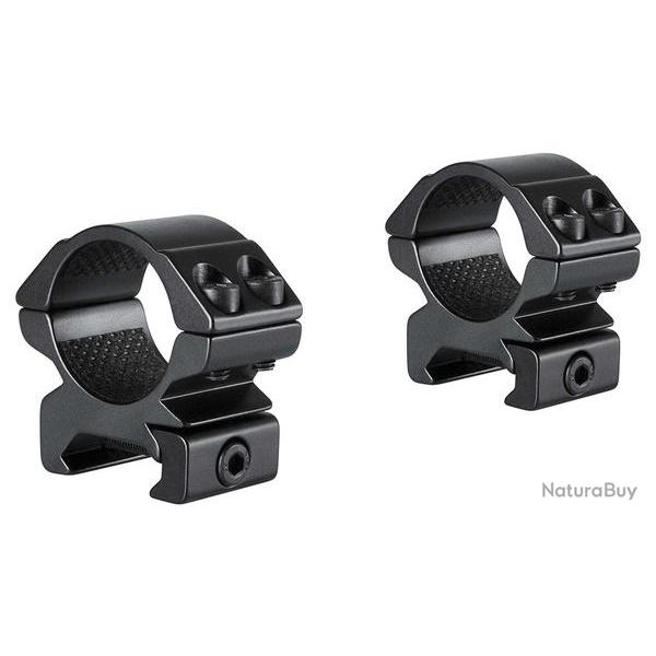 Montage fixe � colliers Hawke Mod Match aluminium diam 25.4MM BAS
