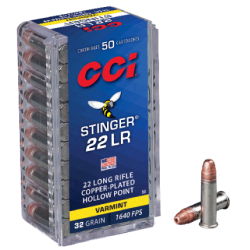 Cartouches CCI Stinger Hyper Velocity 32 grs