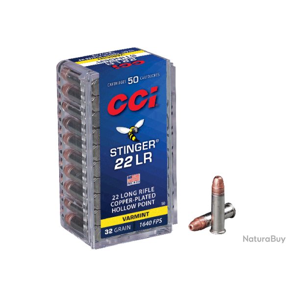 Cartouches CCI Stinger Hyper Velocity 32 grs