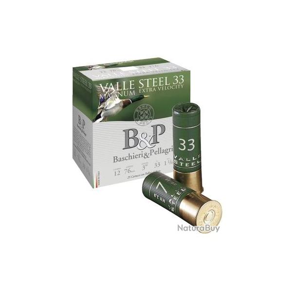 Cartouches Valle Steel 33 magnum B&amp;P calibre 12/76 N�4
