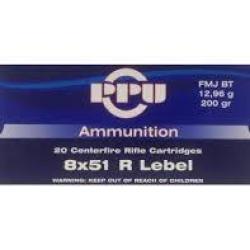 Cartouches Partizan PPU calibre 8X51R Lebel fmj 200 gr