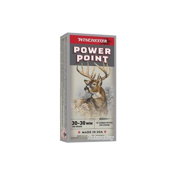 Cartouches Winchester Power point cal 30.30 150 gr 9.72 g