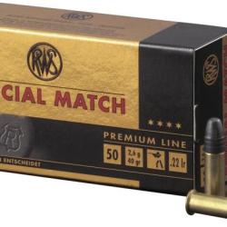 Cartouches RWS Special Match calibre 22lr 40grs 2,59g
