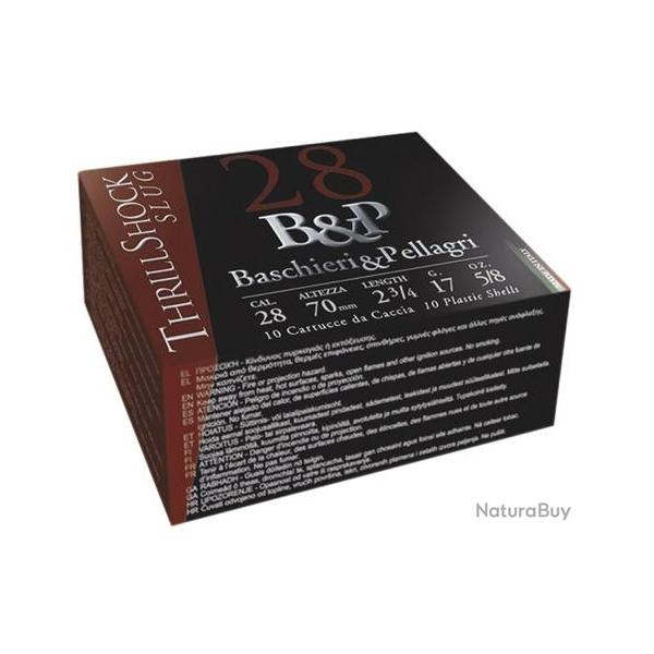 Cartouches Slug Big Game B&amp;P calibre 28/70 17g
