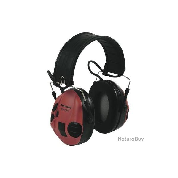 Casque Peltor Sport Tac noir &amp; rouge