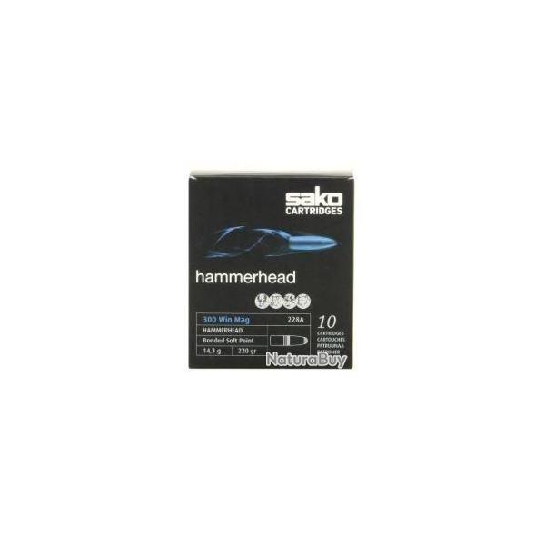 Cartouches Sako Hammerhead calibre 300 win mag 220 gr 14.3 g