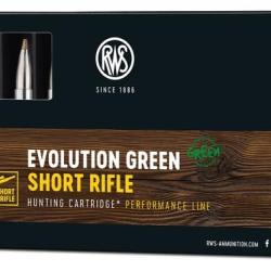 Cartouches RWS Evo Green Short Rifle calibre 308 139grs 9g