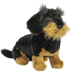 Peluche Teckel &agrave; poils durs 28 cm
