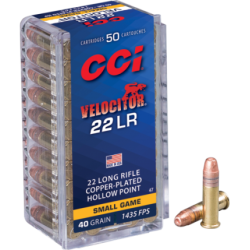 Cartouches CCI Velocitor cal 22 lr 40 gr 2.59g