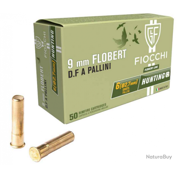 Cartouches Fiocchi calibre 9mm Flobert plomb de 7,5