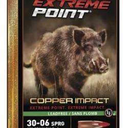 Cartouches Winchester Extreme Point Lead Free cal 30-06 180gr 11.66g boite de 20