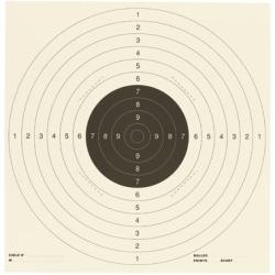 Paquet de 100 cibles C50 51X52 centre noir