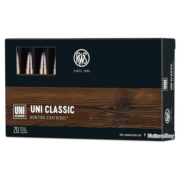 Cartouches RWS UNI CLASSIC cal 30r Blaser 180 gr 11.7g