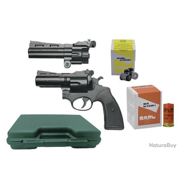 Pistolet de defense Sap lGC27 luxe 2 canons cal 12/50 et 8,8x10