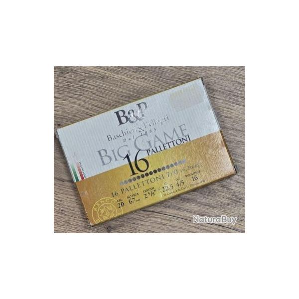 Cartouches B&amp;P BIG GAME cal 20-67 22.5g boite de 10