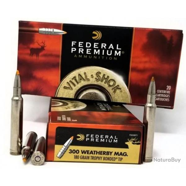 Cartouches FEDERAL cal 300 weatherby 180gr 11.66g
